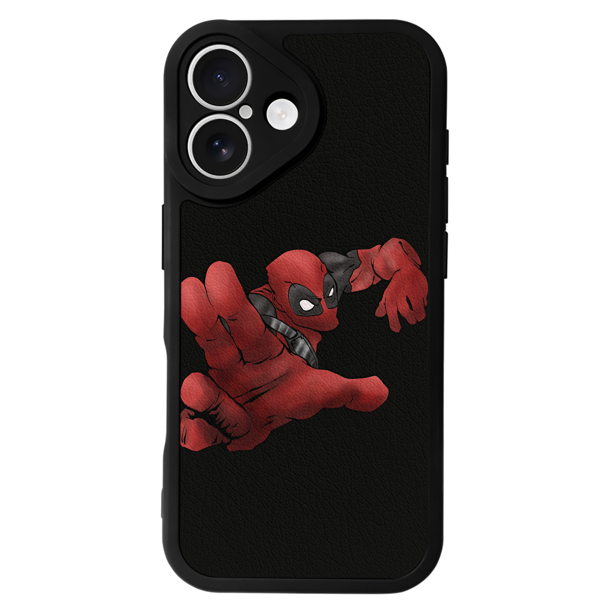 （画像用） Deadpool デッドプール 【iPhone 16シリーズ対応】シリコンスマホケース（レザー調） 材質：シリコン
